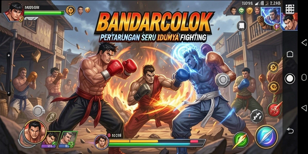 Tampilan aksi pertarungan mendebarkan dalam BANDARCOLOK.