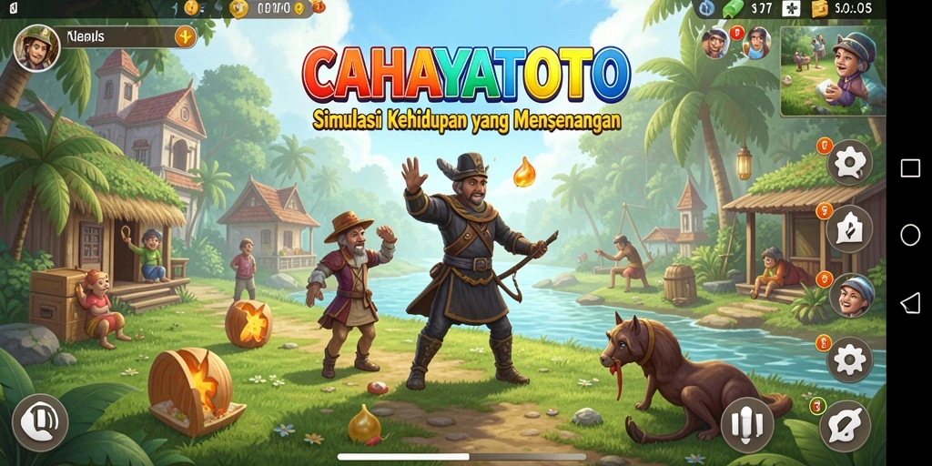 Screenshot gameplay CAHAYATOTO menampilkan aktivitas interaktif yang seru.