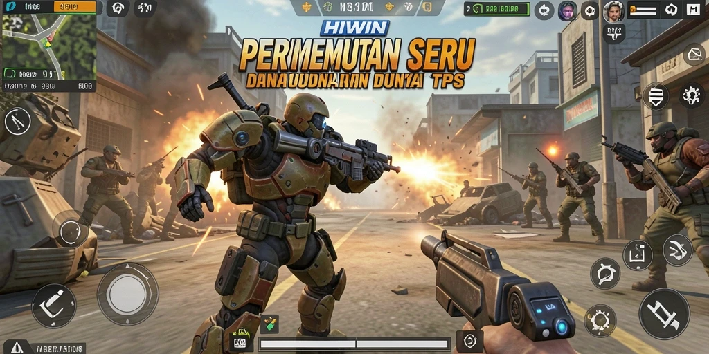 Tampilkan aksi seru gameplay TPS HIWIN yang menegangkan.