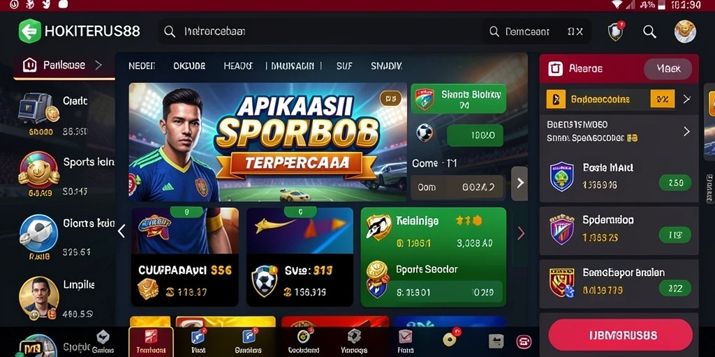 Screenshot gameplay HOKITERUS88 menampilkan taruhan olahraga yang seru.