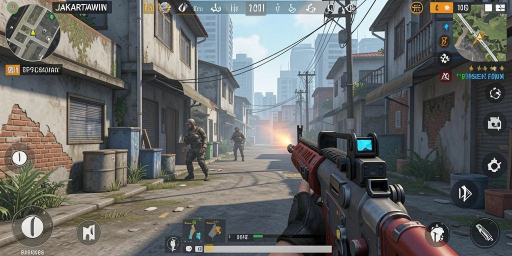 Tampilan gameplay seru dalam JAKARTAWIN yang memukau.