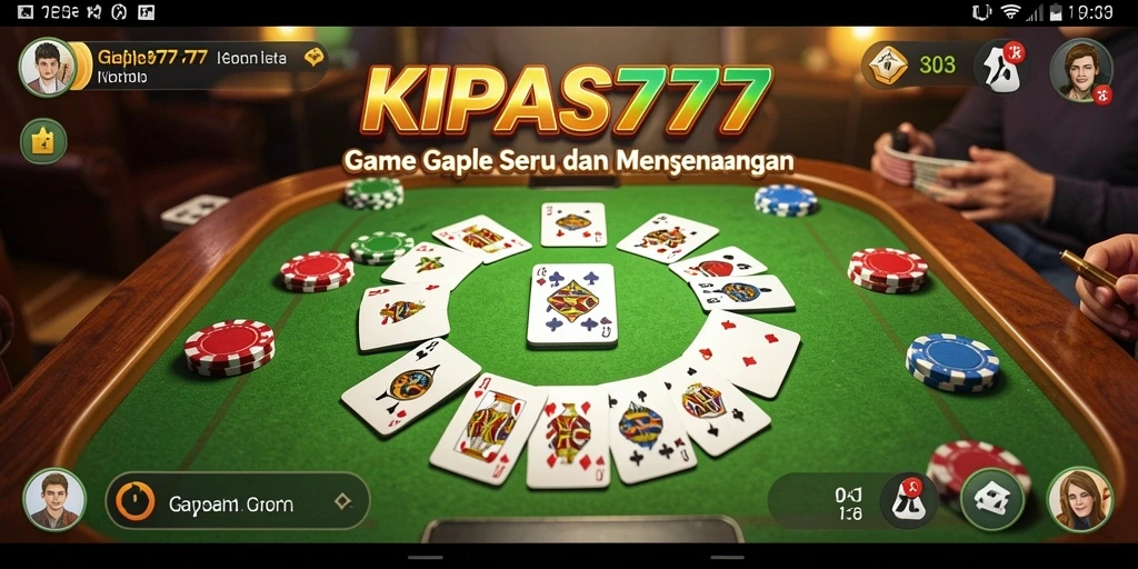 Screenshot gameplay KIPAS777 menunjukkan keseruan bermain Gaple.