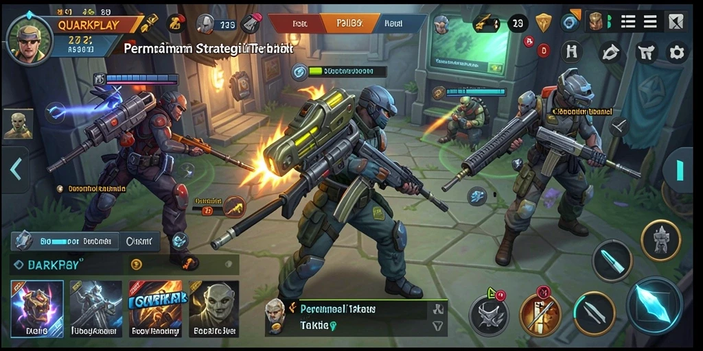 Tampilan gameplay <strong>QUARKPLAY</strong> yang penuh strategi dan ketegangan.