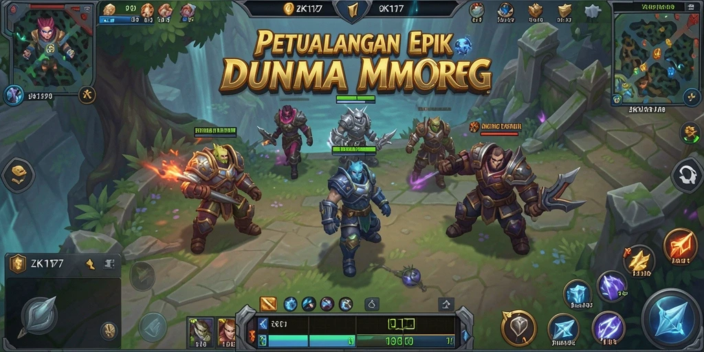 Tampilan gameplay ZK1177 yang menakjubkan dalam dunia MMORPG.